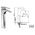 Galatina Chrome single lever tall basin mixer (Code: 1LUXTAPGAL002)