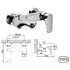 Montella Chrome single lever bath mixer (Code: 1LUXTAPMON004)