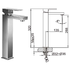 Thames Chrome single lever tall basin mixer (Code: 1LUXTAPTHA001)