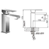 Thames Chrome single lever basin mixer (Code: 1LUXTAPTHA002)